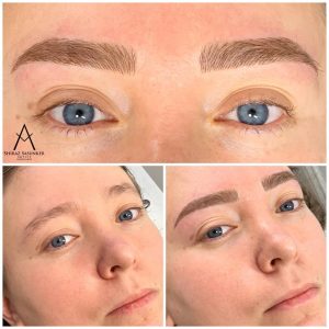 Microblading before and after image